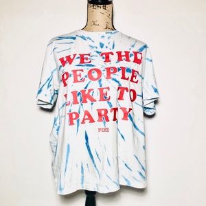 Pink Victoria Secrets Tie Dye Tee Shirt size L